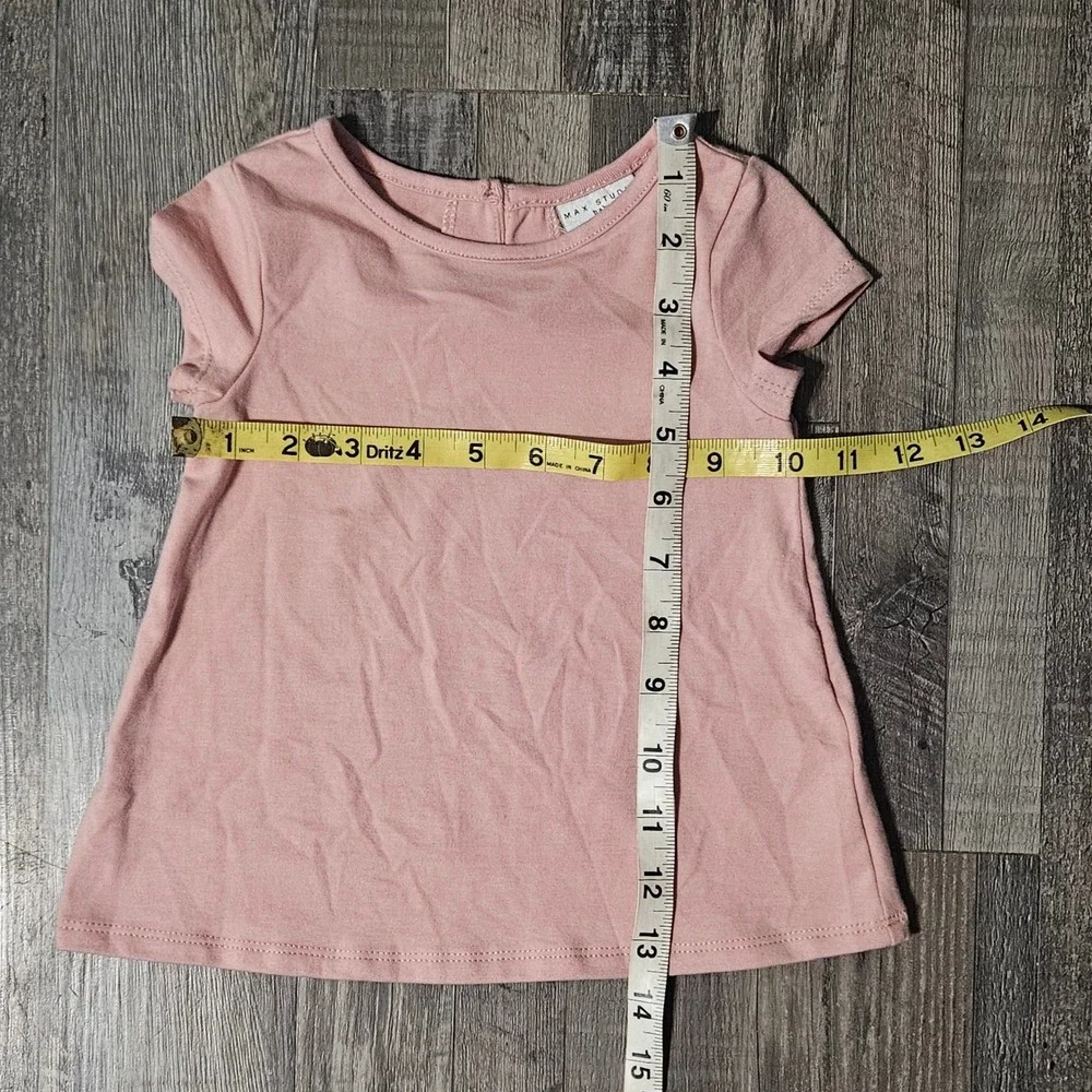 🩷Max Studio/ little Me Baby Girls Pink Strawberry Shorts and T-Shirt  Set 18M💜